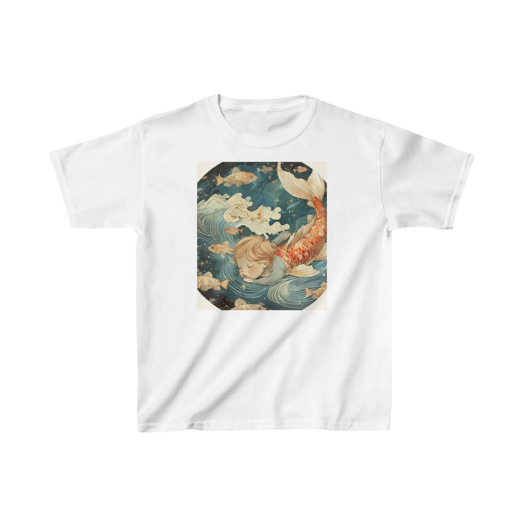 Kids Heavy Cotton Tee Pisces Zodiac