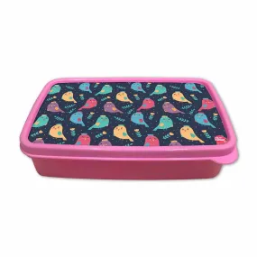 Plastic Kids Lunch Box for School Girls Snack Containers - Birds