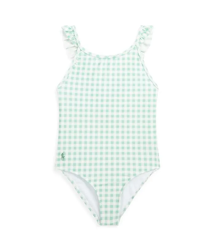 Polo Ralph Lauren Kids Gingham Ruffled One-Piece Swimsuit (Little Kids)