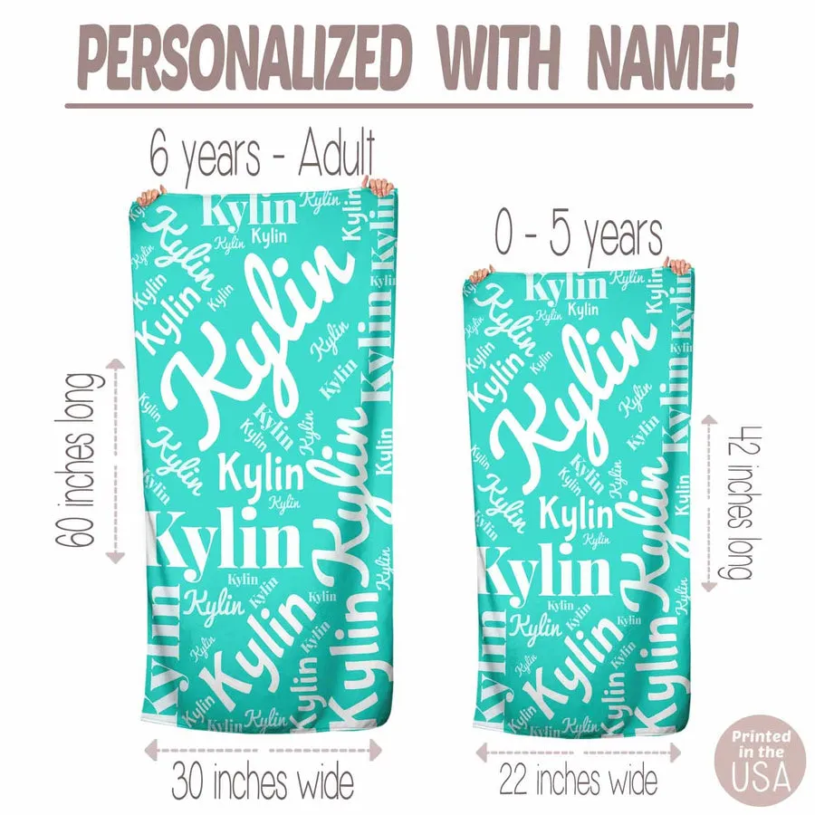 Kids Personalized Name Beach Towels (42 inches) PRE-ORDER