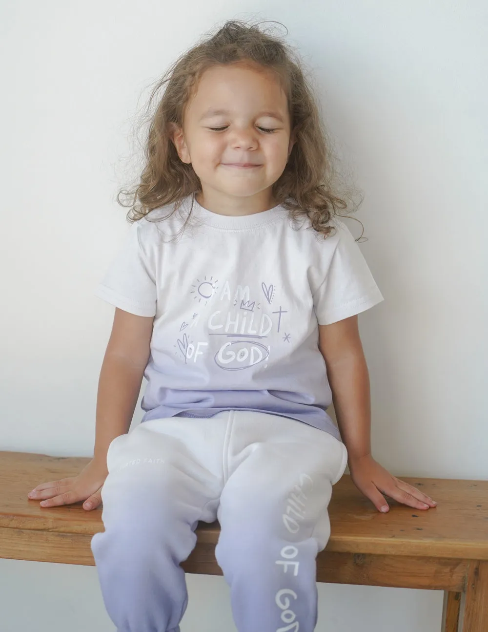 Purple Child of God Tee for Kids