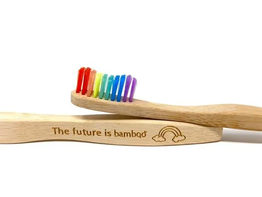 Colorful Children's Bamboo Toothbrushes