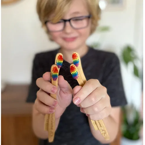 Colorful Children's Bamboo Toothbrushes