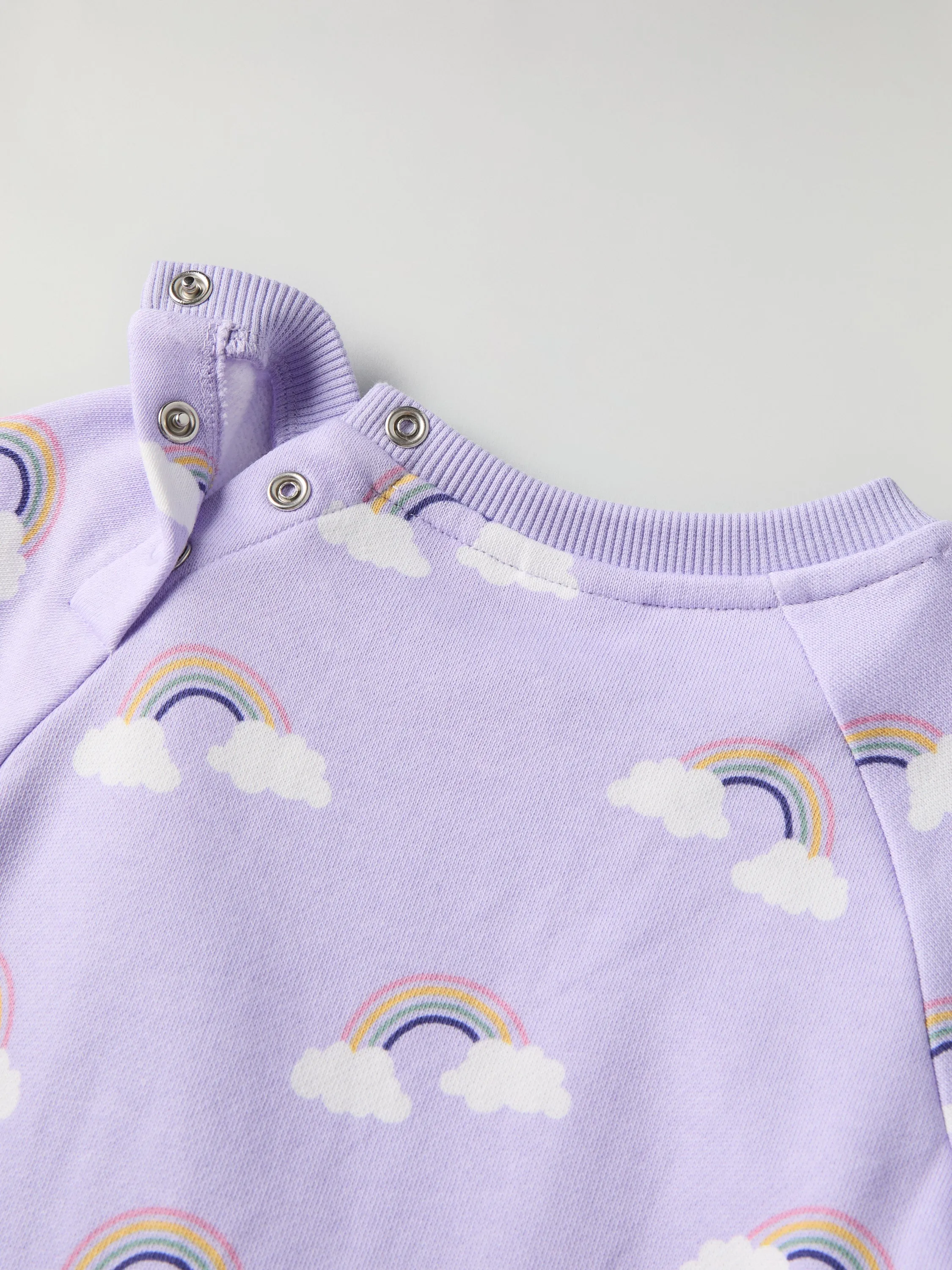 Rainbow Print Kids Sweatshirt Dress