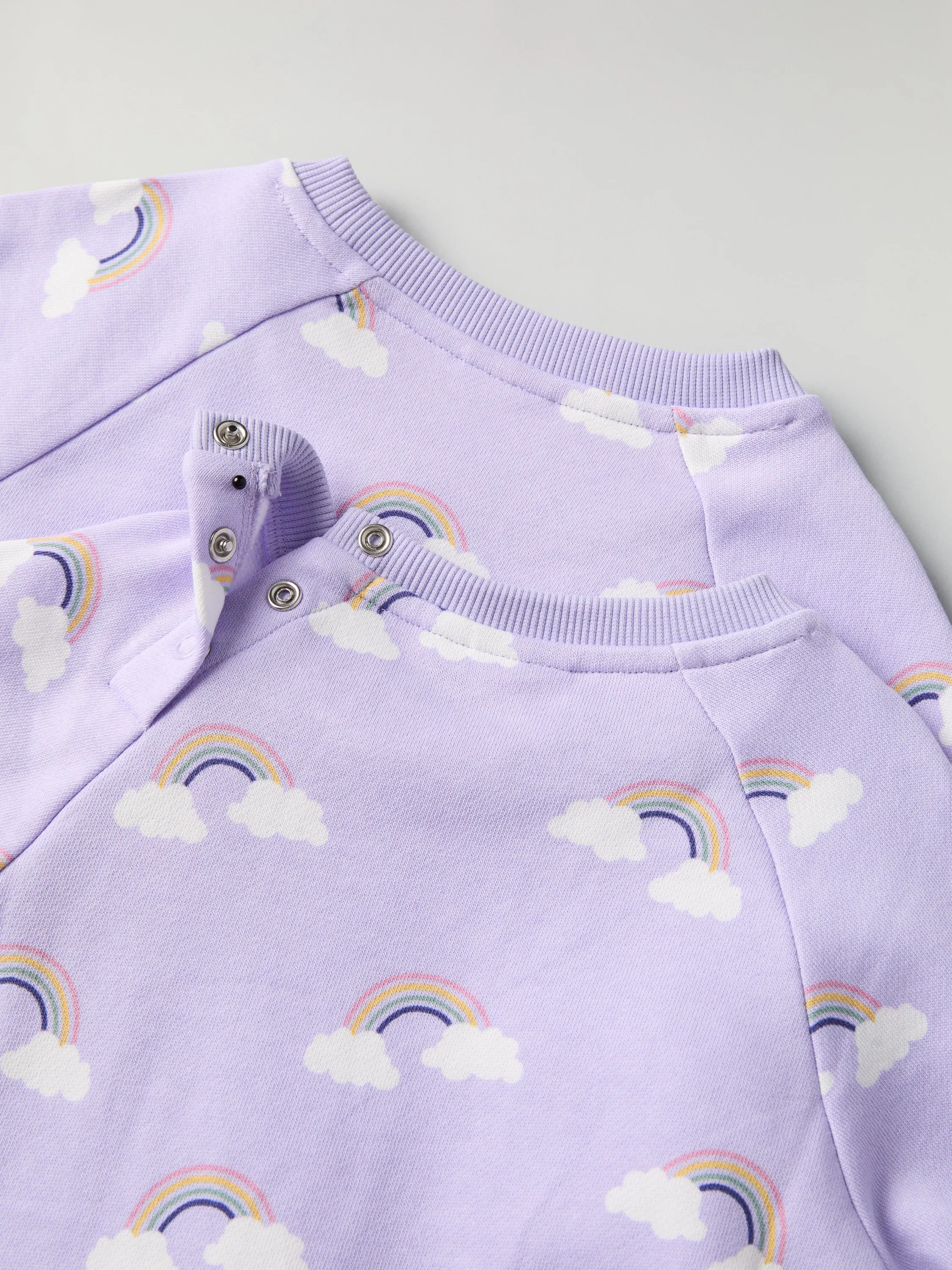 Rainbow Print Kids Sweatshirt Dress