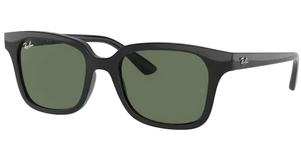 Ray Ban RJ9071S 100/71 Sunglasses Youth Kids Black/Dark Green 48-18-130