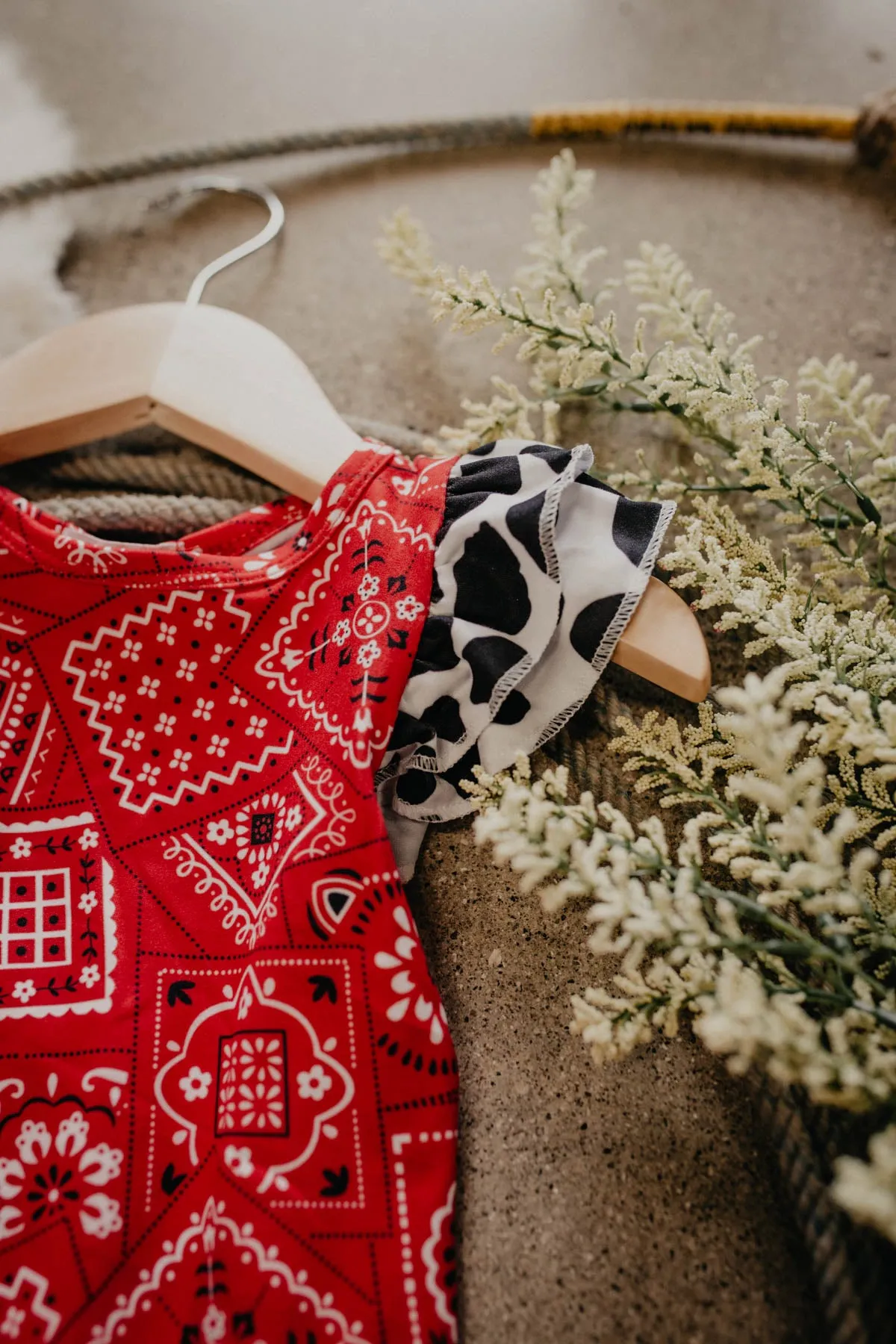 Red Bandana Infant Romper and Kids Dress (0-6M to 7/8yrs)