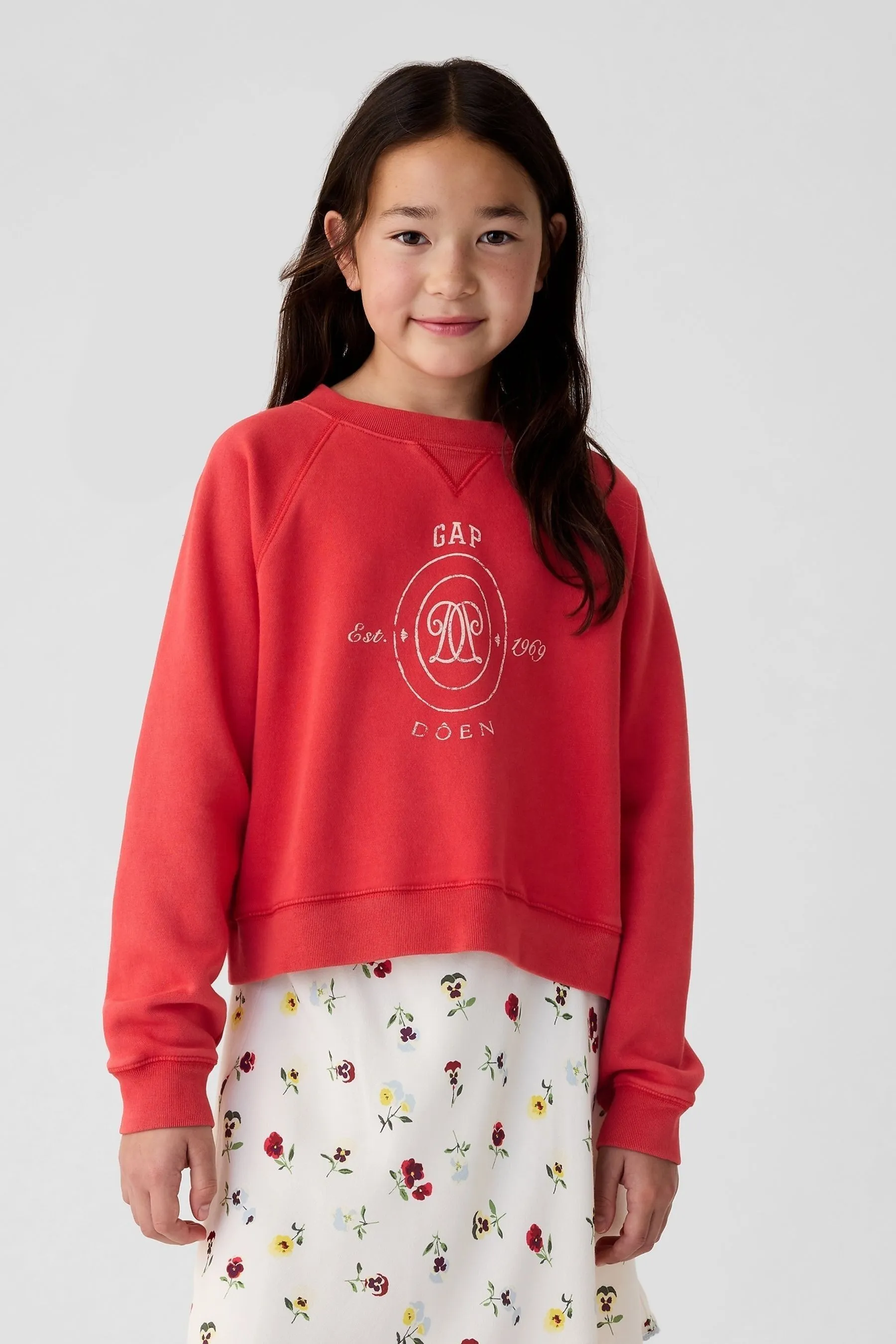 Red DÔEN Logo Sweatshirt (Kids)