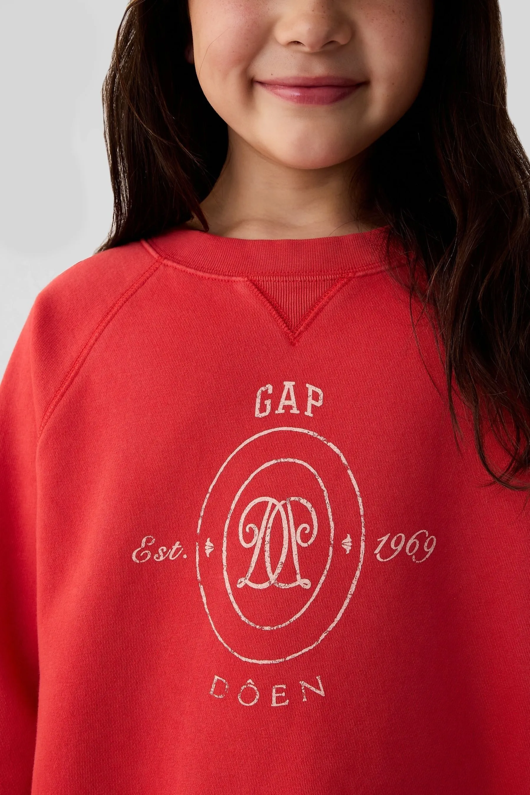 Red DÔEN Logo Sweatshirt (Kids)