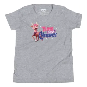 Reindeer in Here Pinky Time to Save Christmas Kids T-Shirt