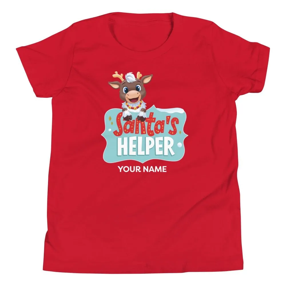 Reindeer in Here Santa's Helpers Personalized Kids T-Shirt