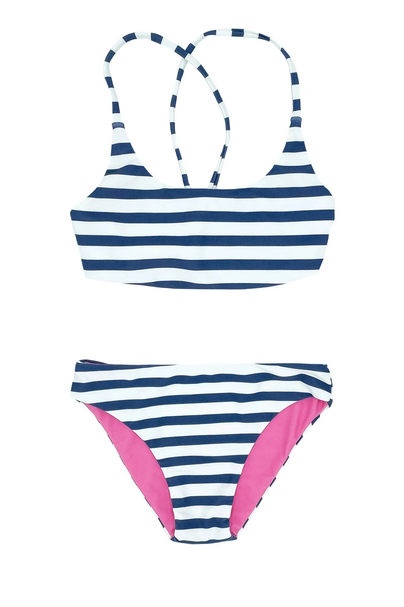 Seaside Stripe Reversible Waverly Bikini