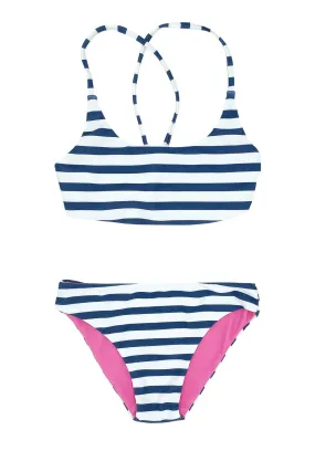 Seaside Stripe Reversible Waverly Bikini