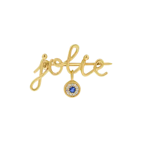 Round Eye Charm Mini Letter Name Pin