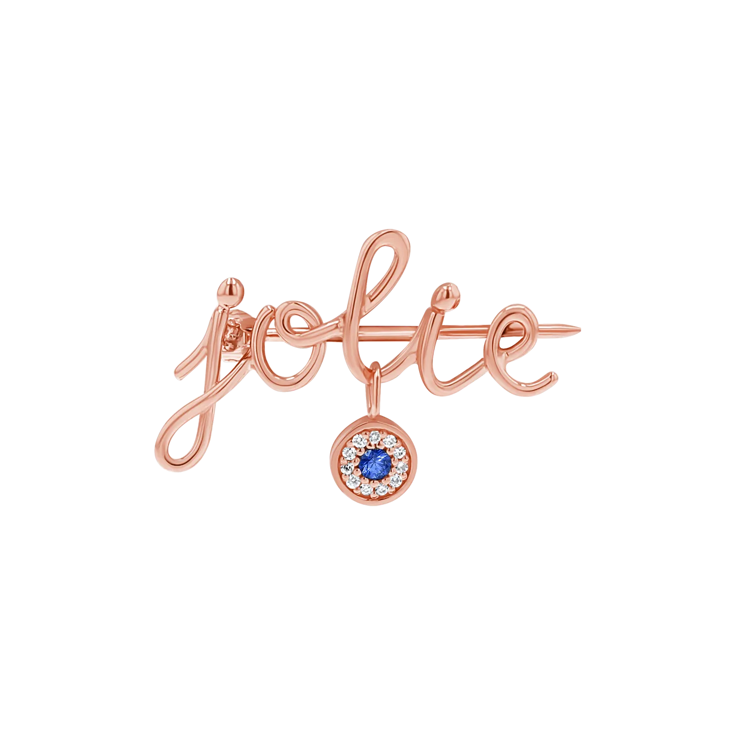 Round Eye Charm Mini Letter Name Pin