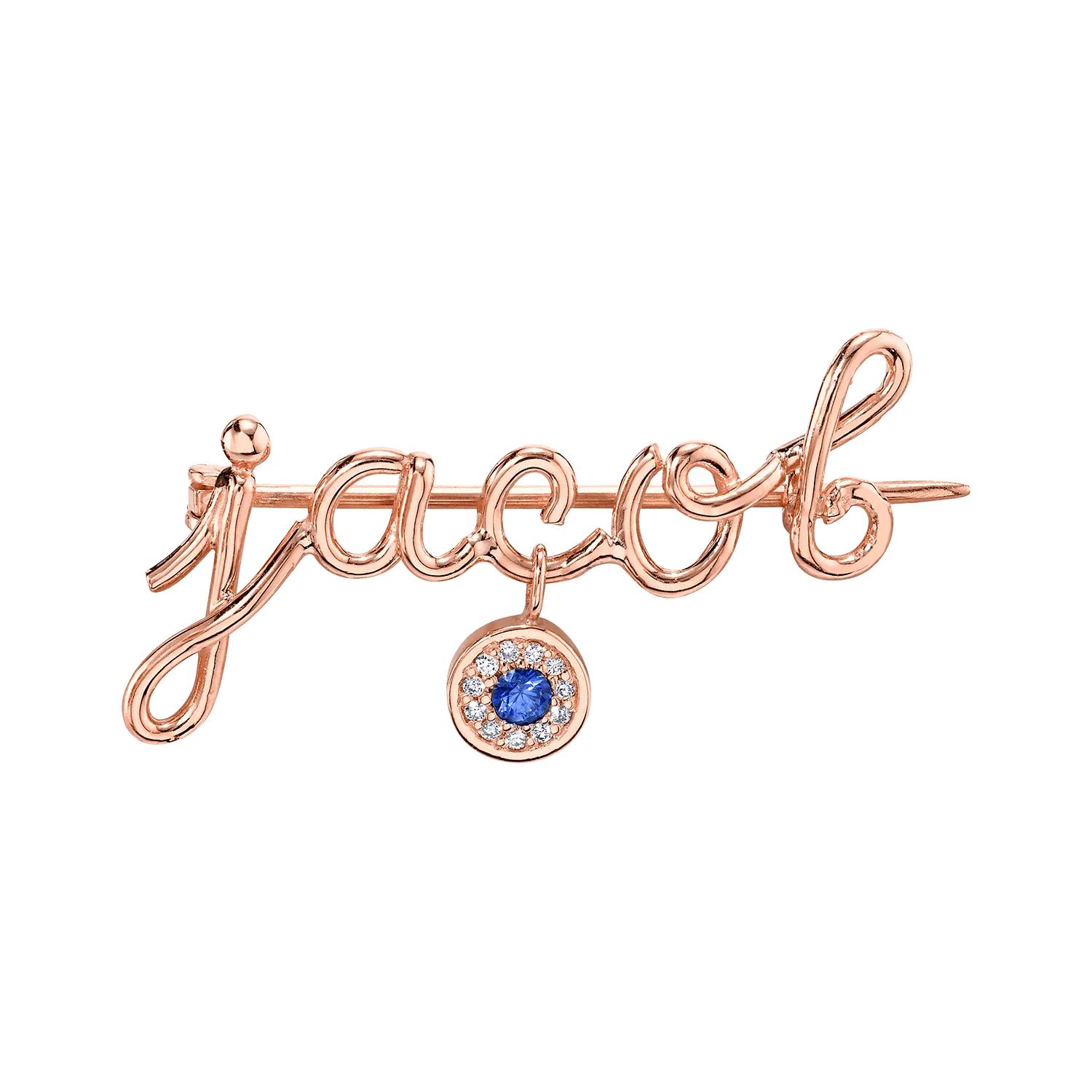 Round Eye Charm Mini Letter Name Pin