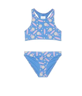 Roxy Kids Lorem Crop Top Swimsuit Set