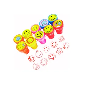 Set of 10 Rubber Seal Stamps for Kids' Motivation and Rewards (Random Designs)