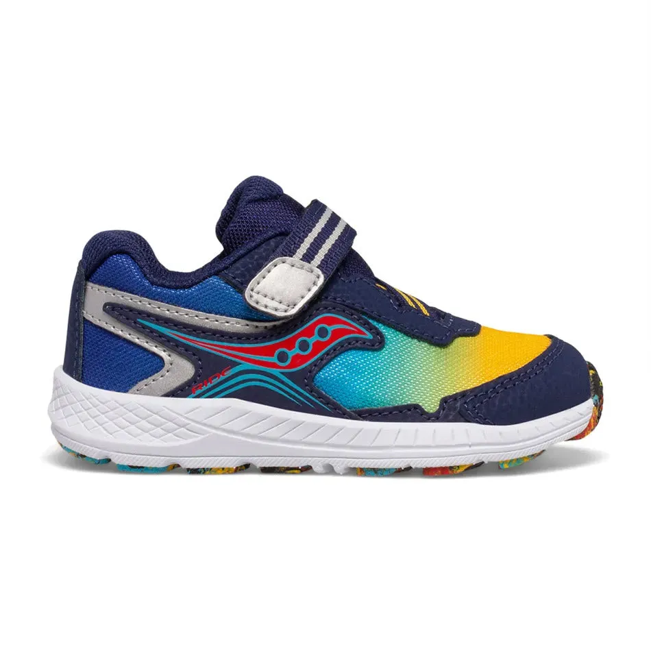 SAUCONY RIDE 10 JR BLUE/YELLOW - KIDS