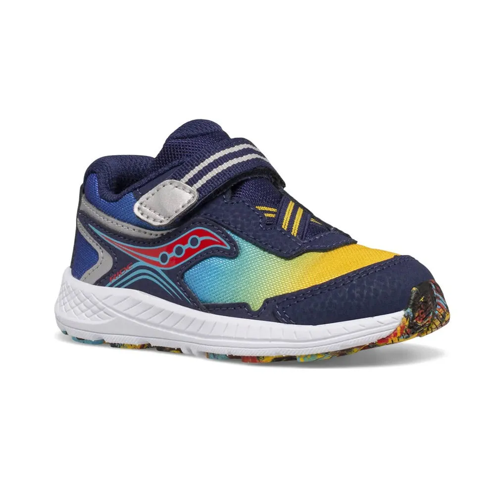 SAUCONY RIDE 10 JR BLUE/YELLOW - KIDS