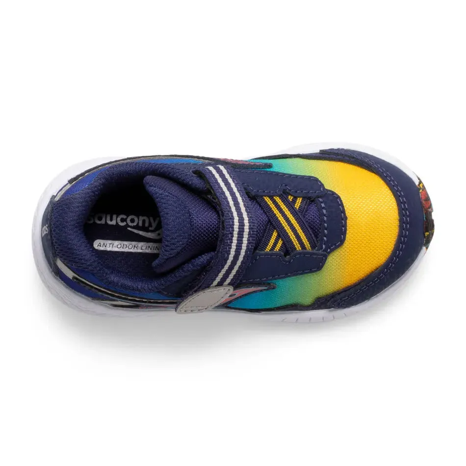 SAUCONY RIDE 10 JR BLUE/YELLOW - KIDS