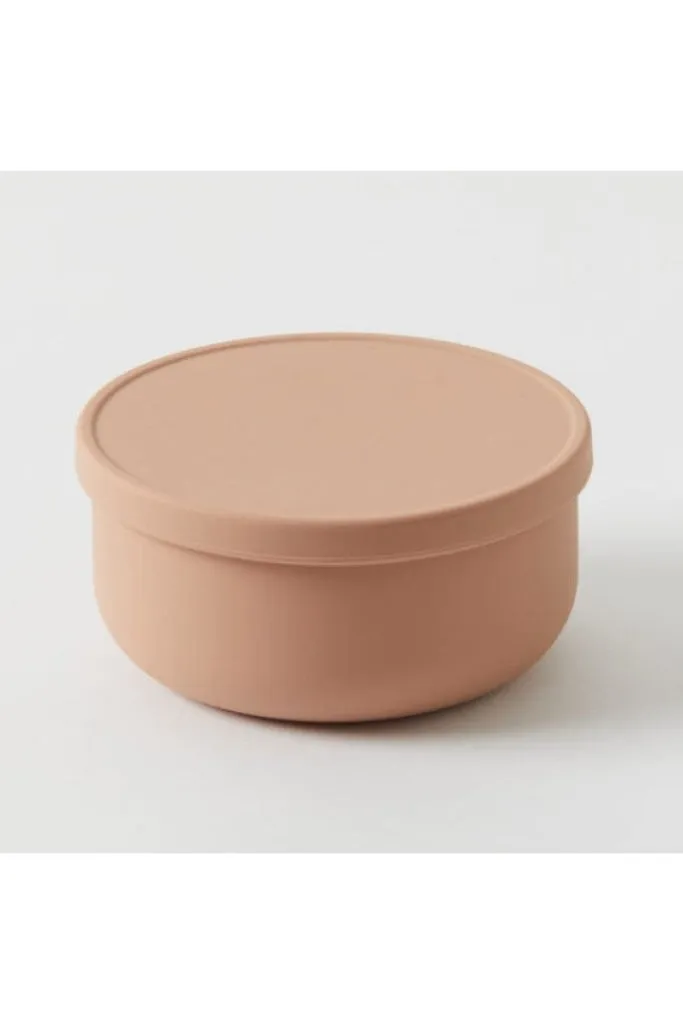 Terracotta Henny Silicone Kids' Bowl with Lid