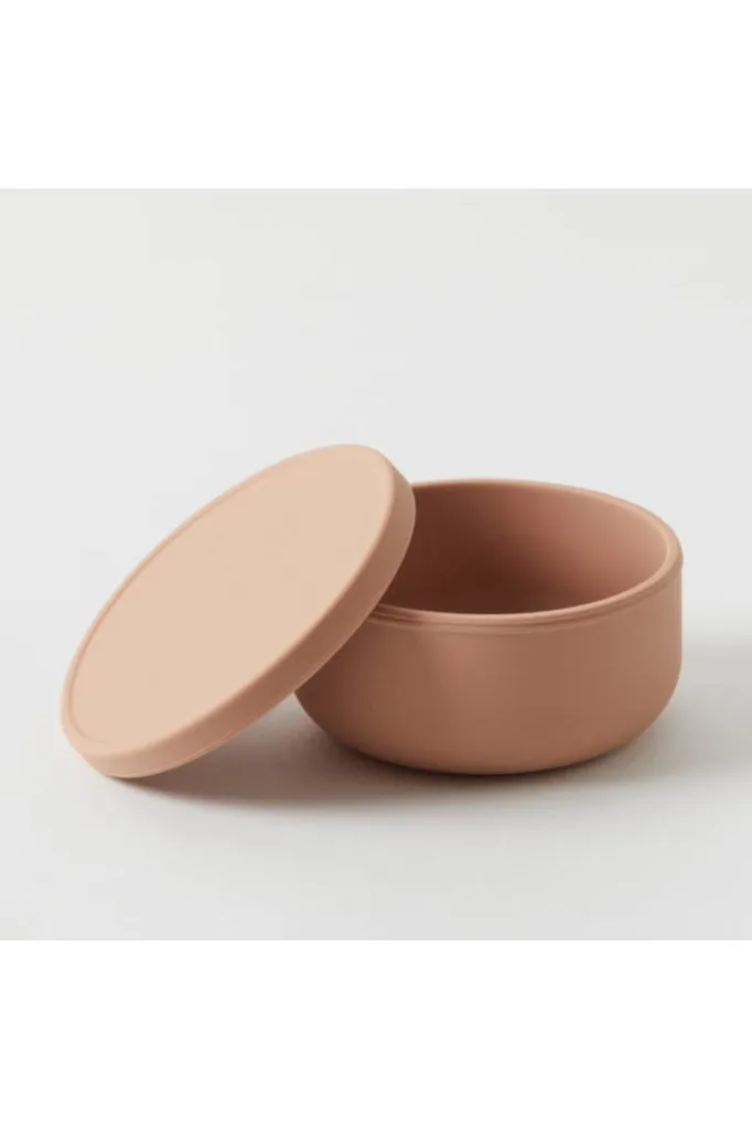 Terracotta Henny Silicone Kids' Bowl with Lid