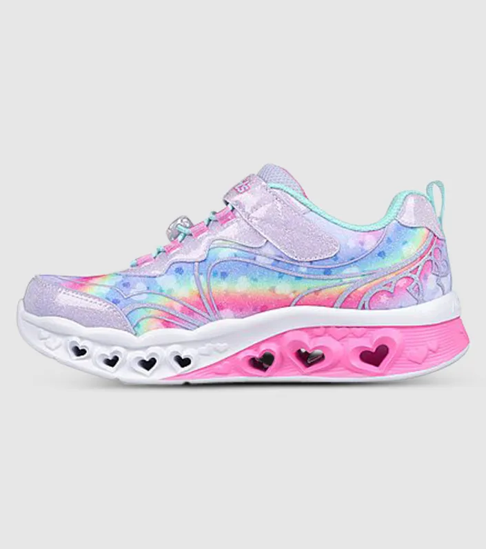 Skechers heart lights groovy swirl kids sneakers]