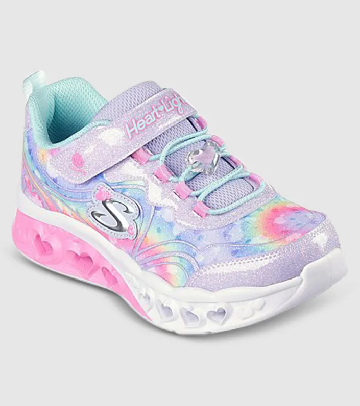 Skechers heart lights groovy swirl kids sneakers]