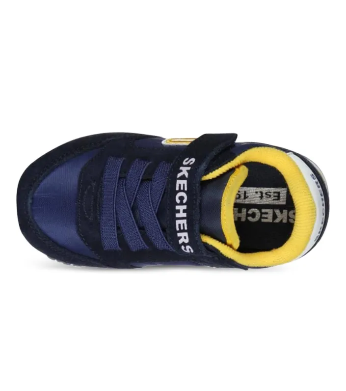 Navy Gold Skechers Retro Sneaks Gorvox TD Kids Shoes