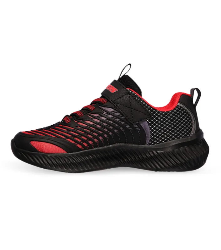 skechers optico ps kids red black