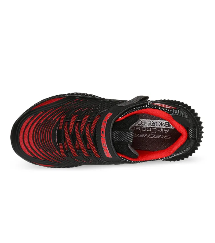 skechers optico ps kids red black