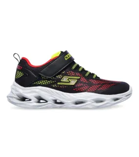 skechers vortex-flash (td) for kids in black and red