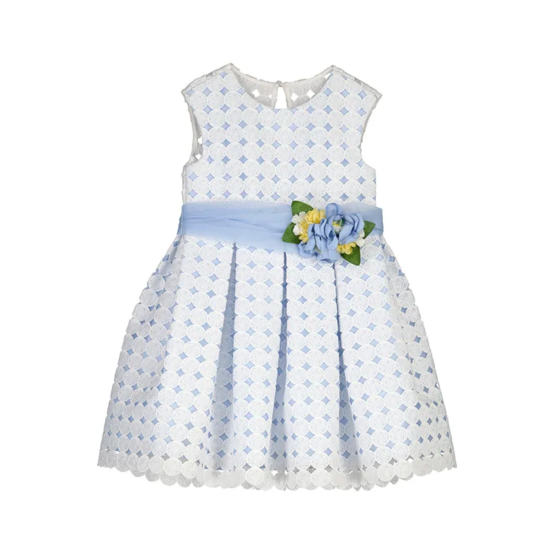 Sky Blue Embroidered Dress