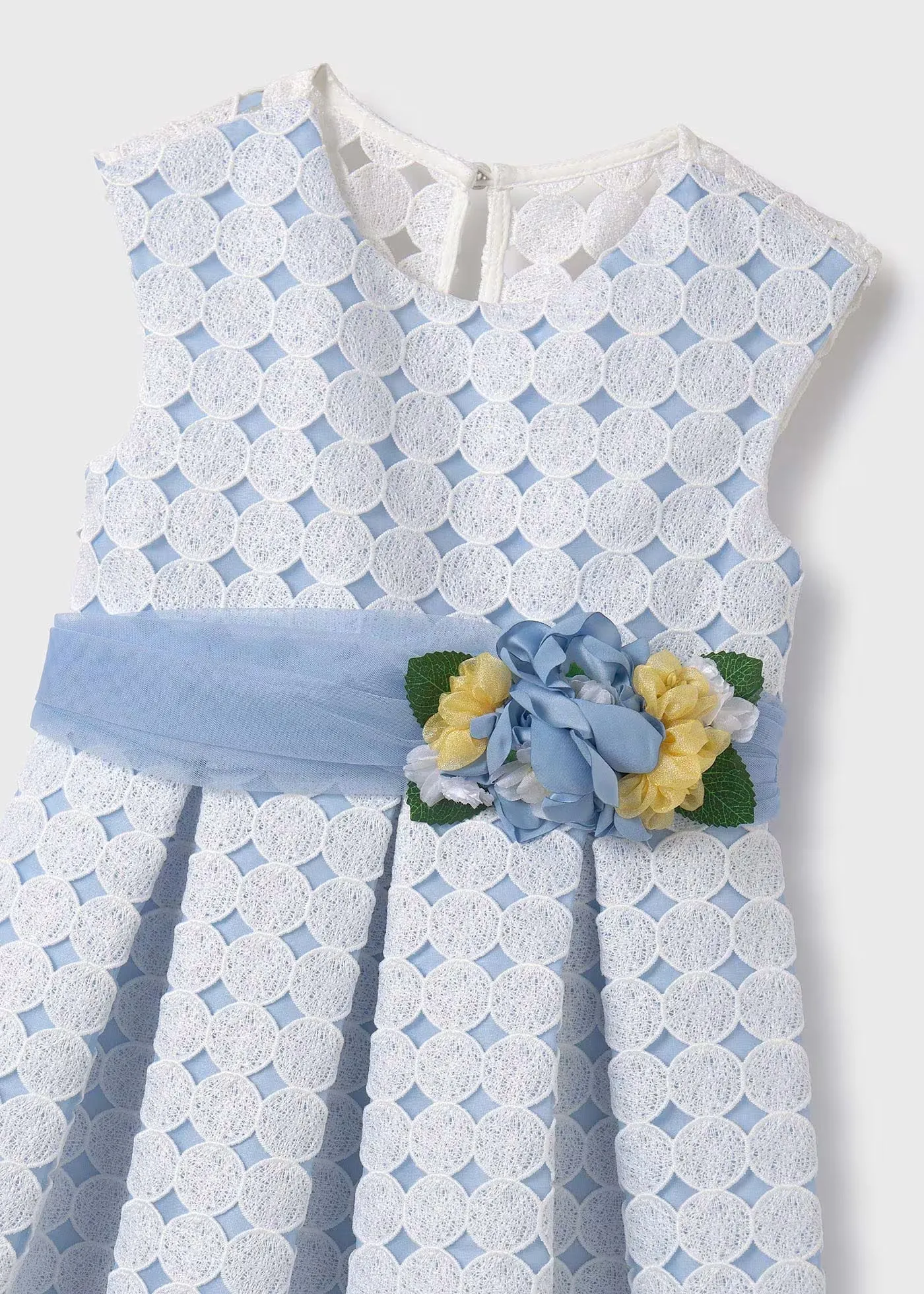 Sky Blue Embroidered Dress