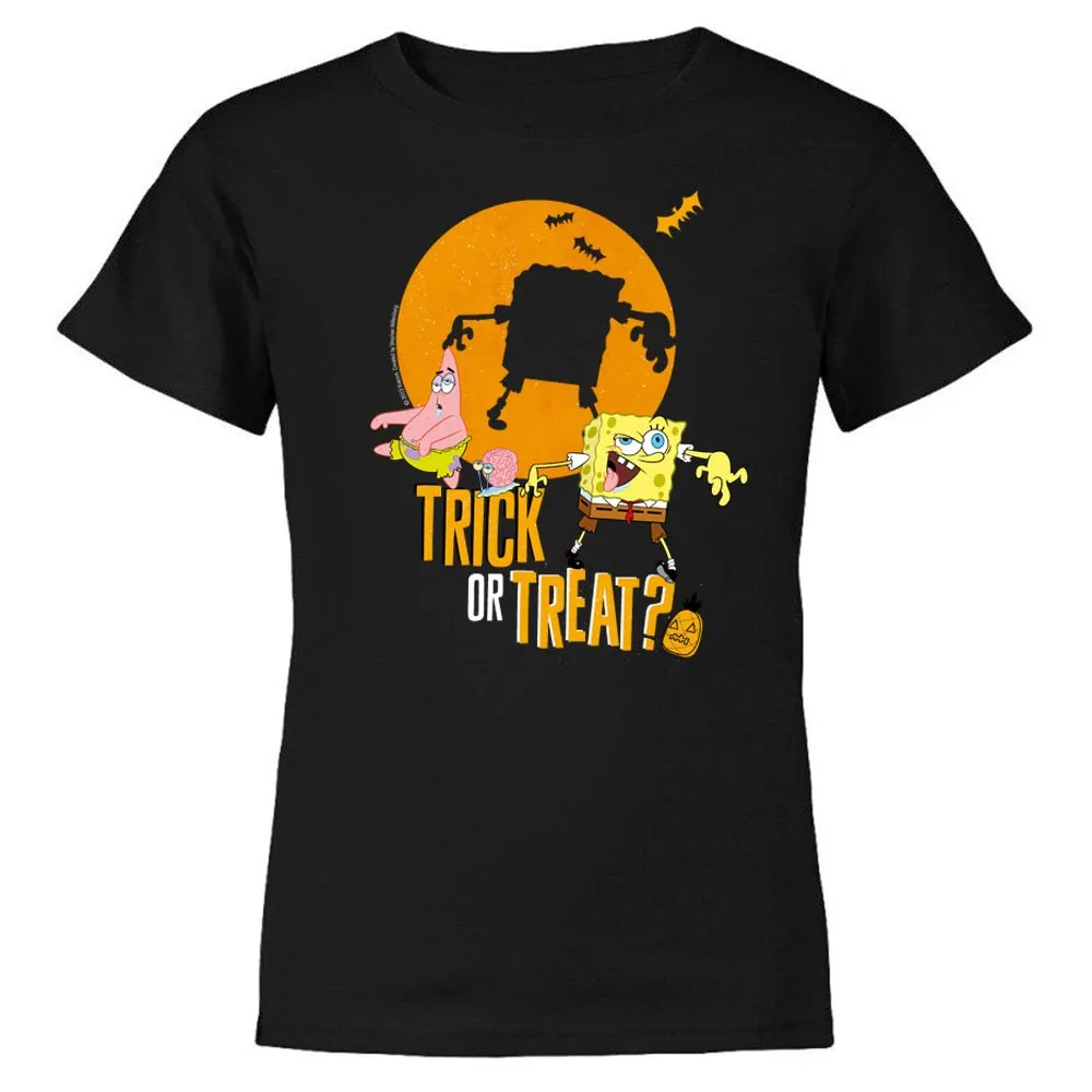 SpongeBob and Patrick Trick-Or-Treat Kids Short Sleeve T-Shirt