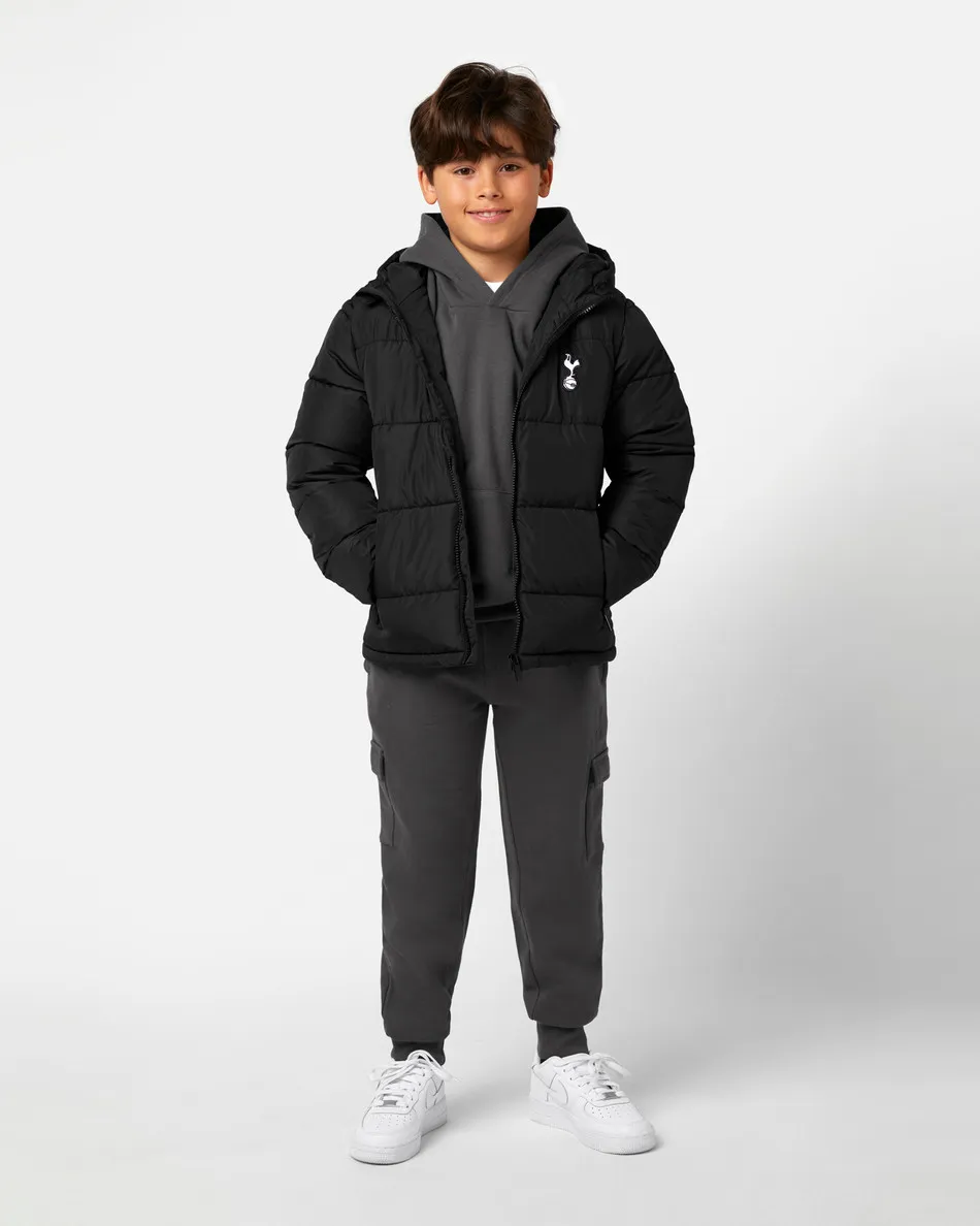 Spurs Kids Black Padded Jacket