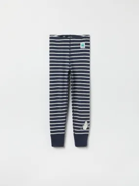 Stripe Moomin Appliqué Kids leggings