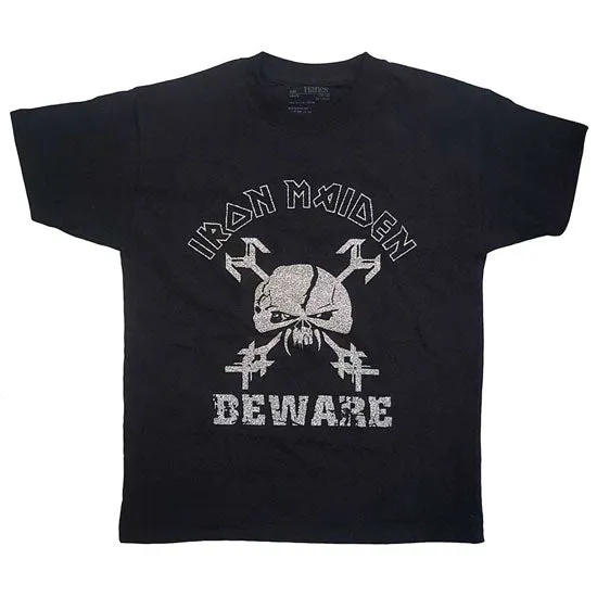 T-Shirt - Iron Maiden - Beware - Glitter Print - Kids