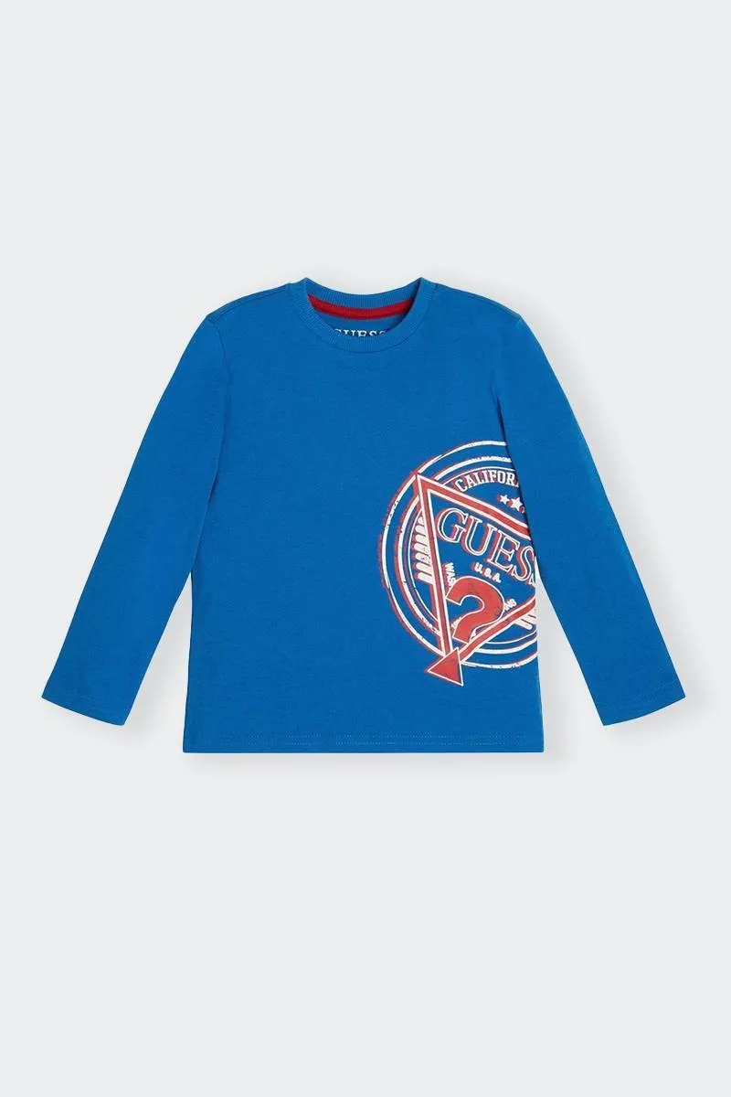 Long Sleeve Blue California Kids T-Shirt