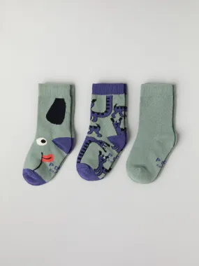 Three Pack Kids Socks