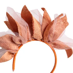 Tia Cibani Child Feathered Asymmetric Headband Copper