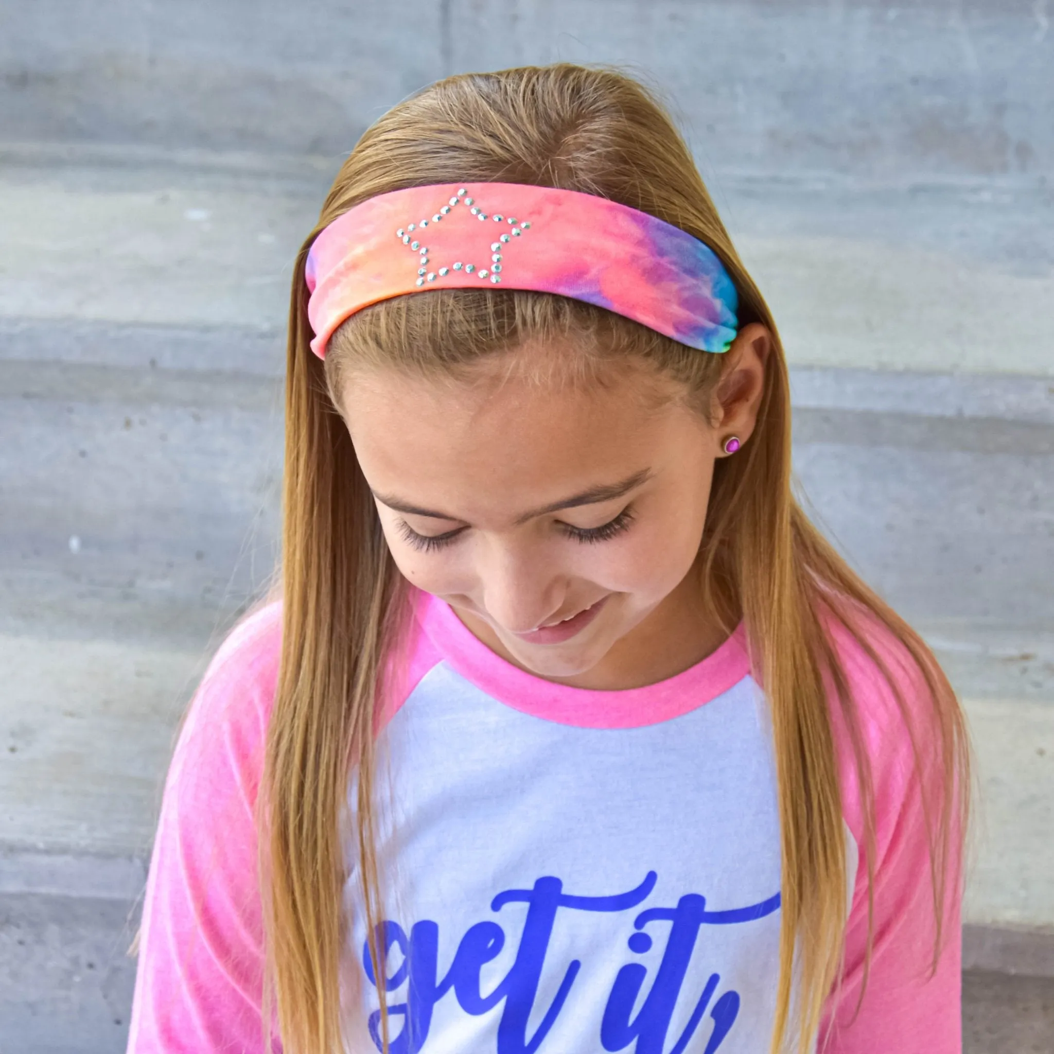 Stylish Tie Dye Rhinestone Headband