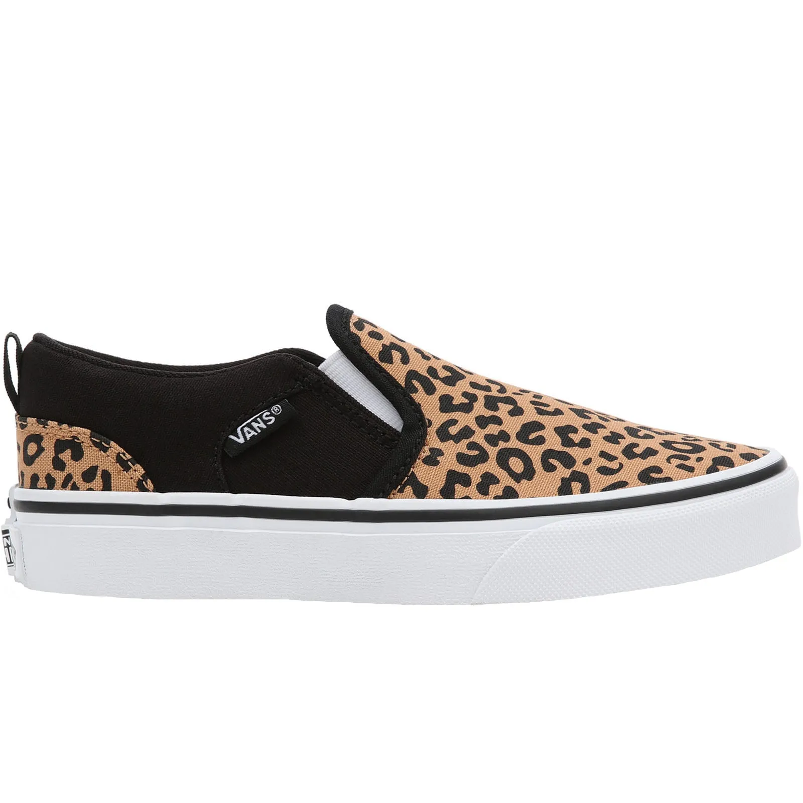 Vans Kids Asher Slip On Patterned Canvas Plimsolls