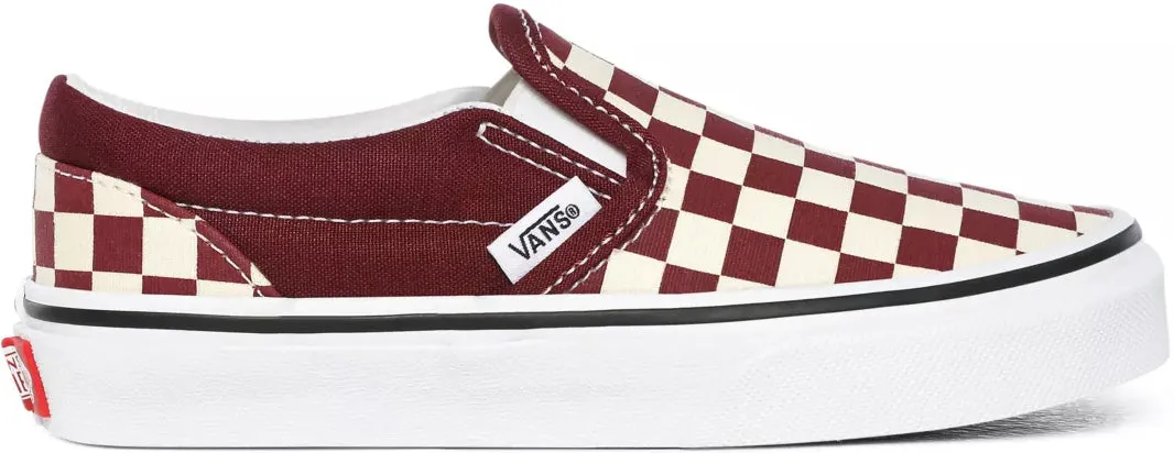 Vans Kids Classic Slip-On (Checkerboard) Port Royale/True White