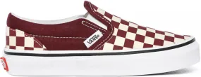 Vans Kids Classic Slip-On (Checkerboard) Port Royale/True White