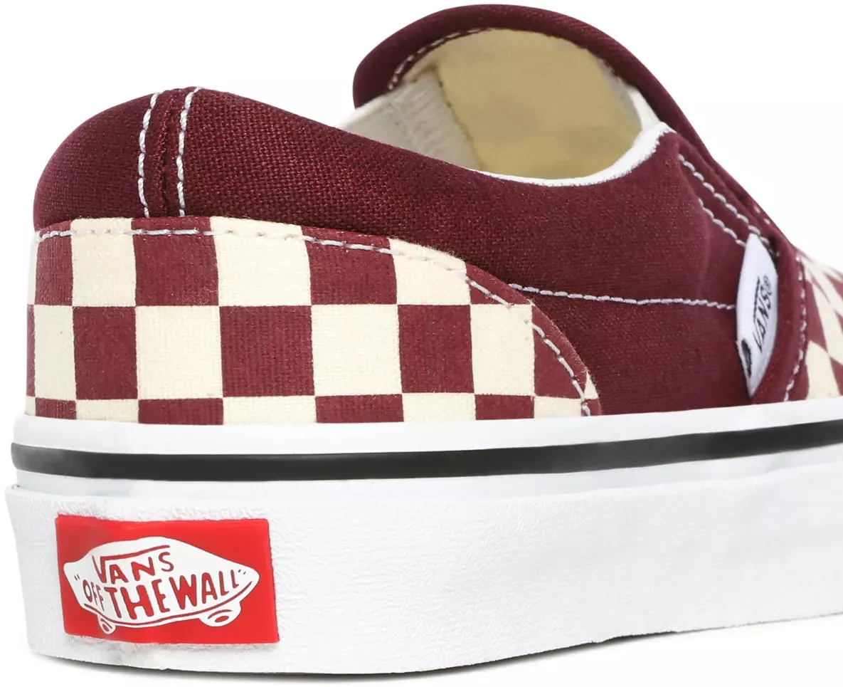 Vans Kids Classic Slip-On (Checkerboard) Port Royale/True White