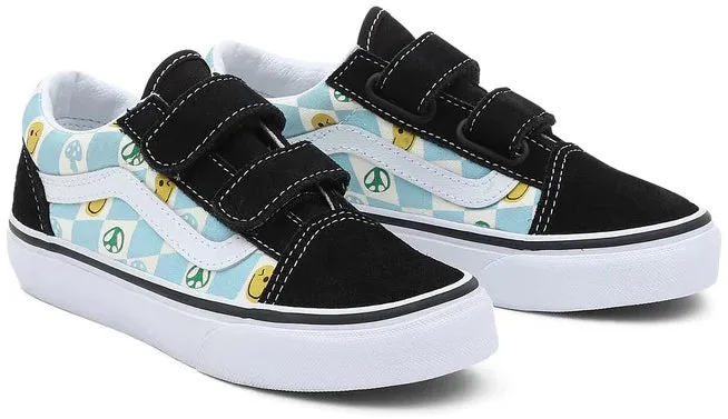 Vans Kids Old Skool V Melted Check Black/Multi