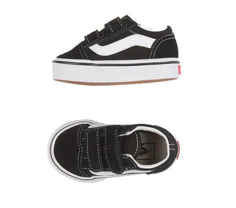 Vans KIDS TODDLER OLD SKOOL VELCRO Black/True White