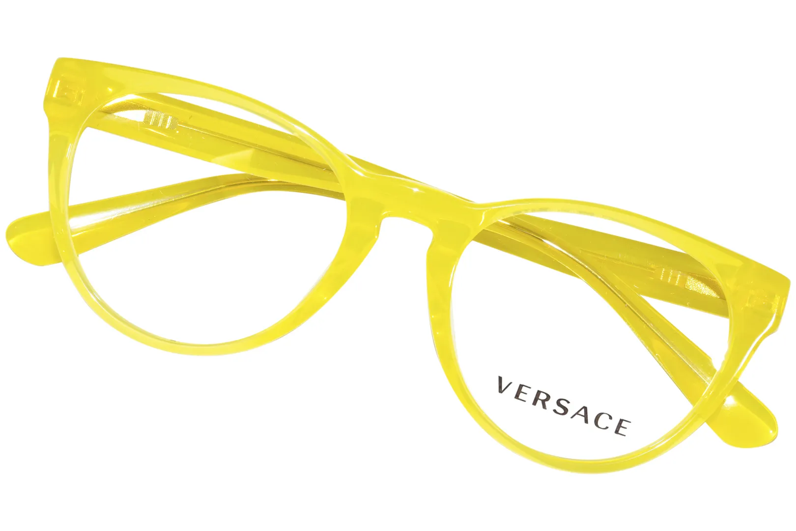 Versace VK3321U 5374 Eyeglasses Kids Transparent Yellow Fluo Full Rim 46-17-130